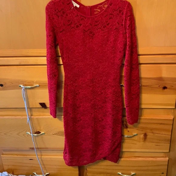 Maurices | Dresses | Maurices High Neck Red Lace Bodycon Dress Size Small |  Poshmark